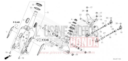 GABEL, VORNE GL1800BDR de 2024